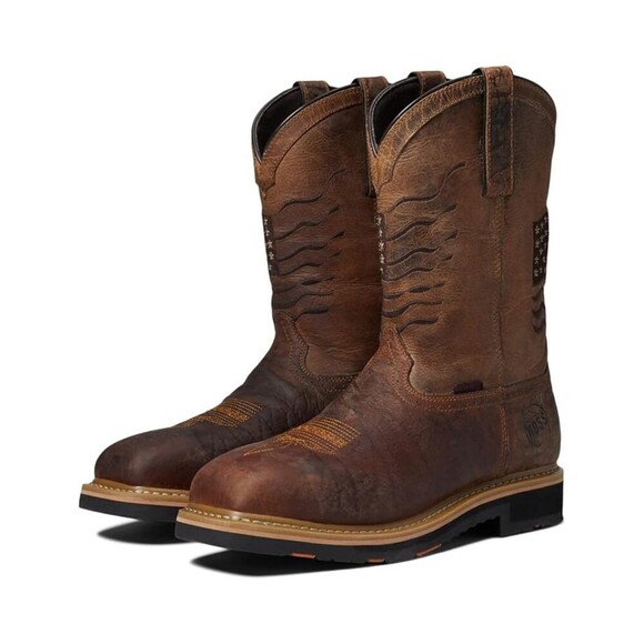 Hoss Boot Co Rushmore Western Cowboy Men\'s 11.5 Brown Com Toe Work Boot ZOGG1084 main image 6